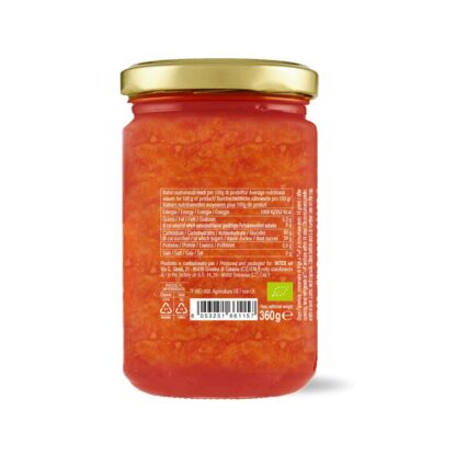red orange jam label