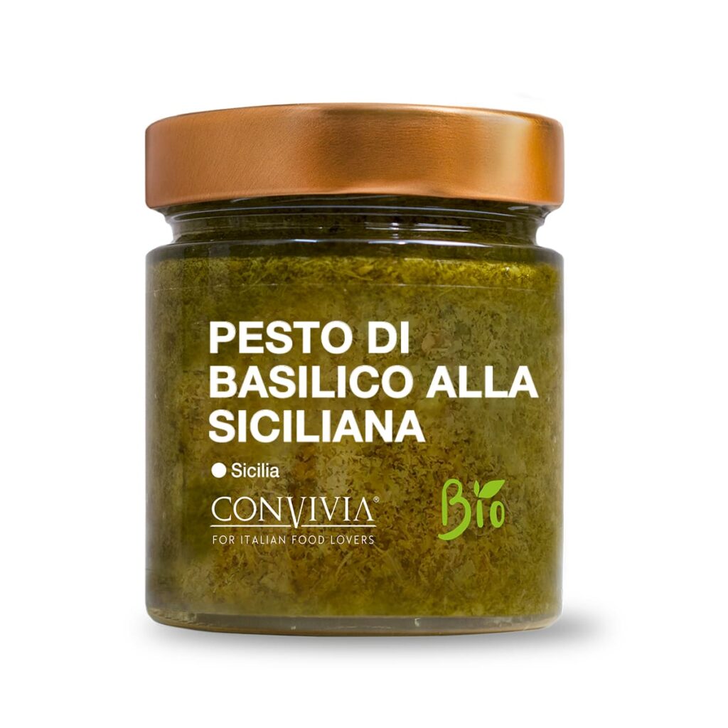 Pesto di basilico alla siciliana bio
